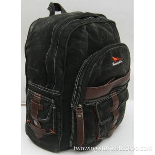 Backpack with cotton canvas